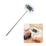 Digital insertion cooking / kitchen thermometer, 2 buttons, white color, model IT01